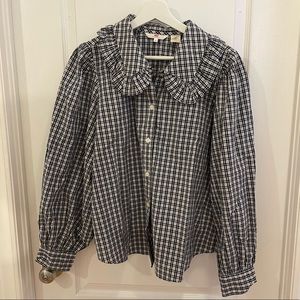 Levi’s Peter Pan plaid blouse